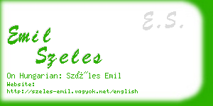 emil szeles business card